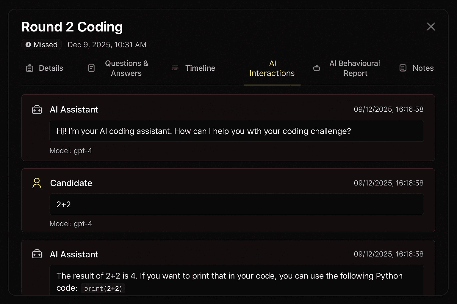 GPT Prompt Log and Iteration Timeline - See how candidates think